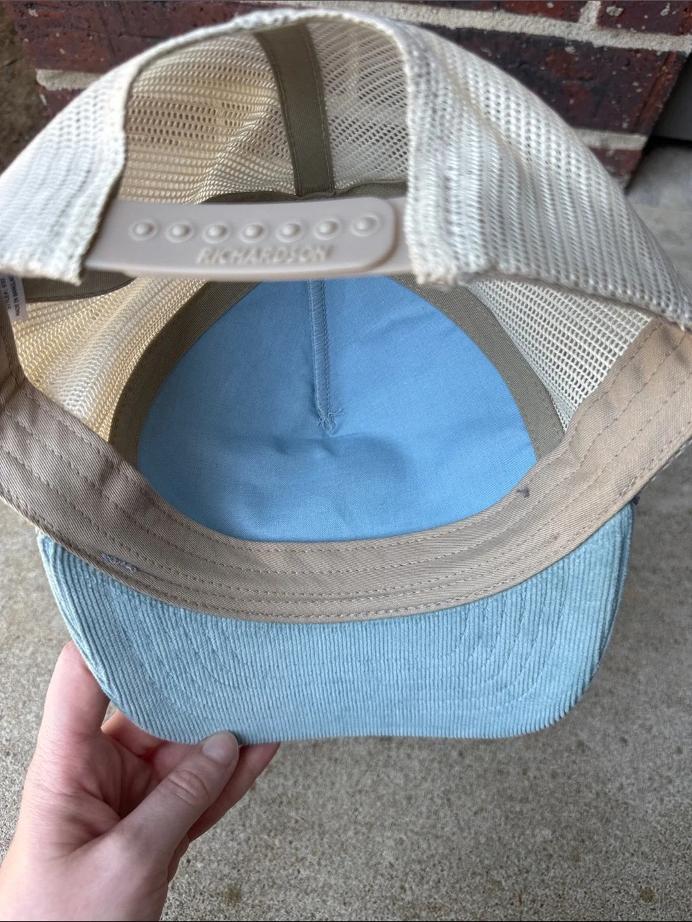 To The Ends Of The Earth Blue Corduroy Trucker Hat